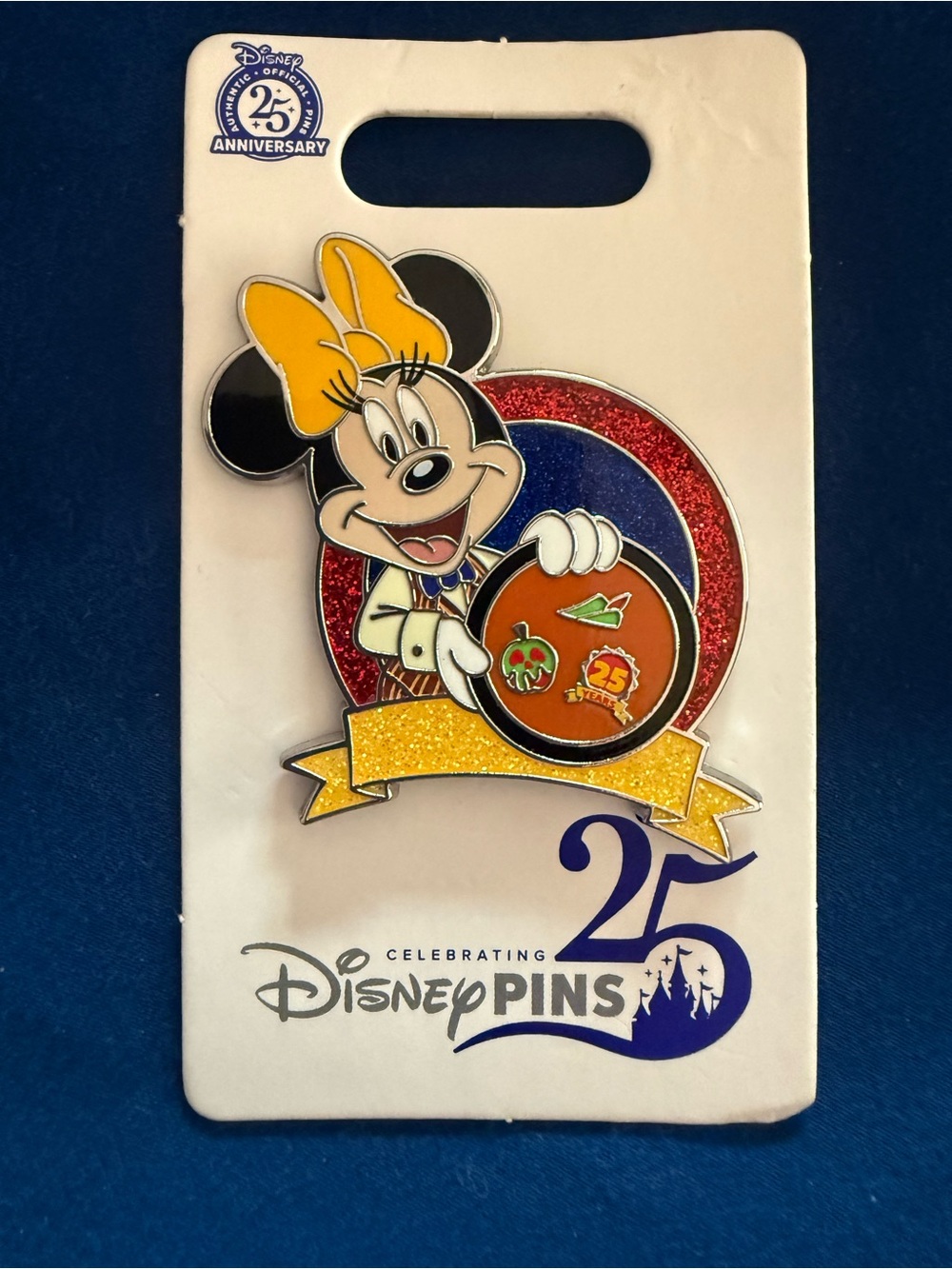 Disney Minnie Mouse 25th Anniversary Enamel Pin - Yellow & Black